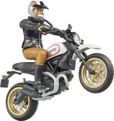 MOTO DUCATI DESERT SLED AVEC MOTOCYCLISTE